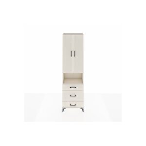 Arges Dolap 3 Raflı 3 Çekmeceli Tek Askılı 60x30x221 Aytaşı-aytaşı