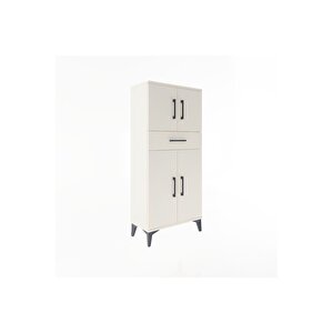 Arges Dolap 2 Raflı Tek Çekmeceli 4 Kapaklı 60x30x134 Aytaşı-aytaşı