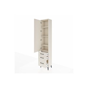 Arges Dolap 4 Raflı 3 Çekmeceli Tek Kapaklı 44x30x221 Aytaşı-aytaşı