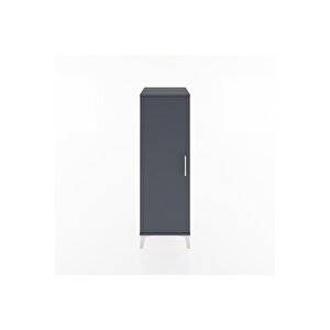 Hyperion Dolap Tek Kapaklı Tek Askılı 44x44x134 Antrasit-antrasit