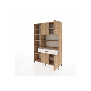 Hyperion Dolap 10 Raflı Tek Çekmeceli 4 Kapaklı 132x44x195 Çam-çam/aytaşı
