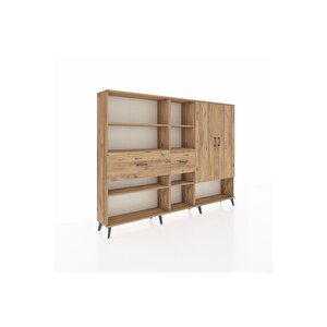 Arges Dolap 10 Raflı 2 Çekmeceli 2 Kapaklı 220x30x163 Çam-çam