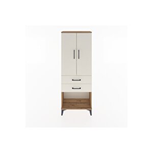 Arges Dolap 3 Raflı 2 Çekmeceli 2 Kapaklı 60x30x163 Çam-aytaşı