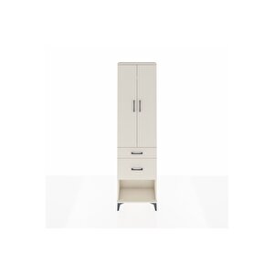 Arges Dolap 2 Raflı 2 Çekmeceli Tek Askılı 60x30x221 Aytaşı-aytaşı
