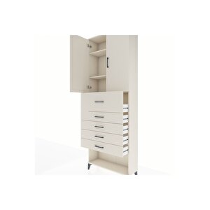 Arges Dolap 3 Raflı 5 Çekmeceli 2 Kapaklı 88x30x243 Aytaşı-aytaşı