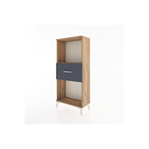 Hyperion Dolap Tek Raflı Tek Çekmeceli 60x44x134 Çam-antrasit