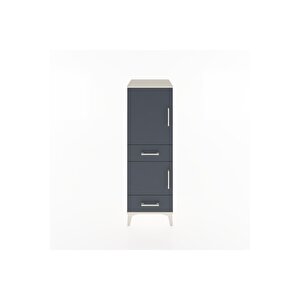 Hyperion Dolap 3 Raflı 2 Çekmeceli 2 Kapaklı 44x44x134 Aytaşı-antrasit