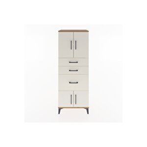 Hyperion Dolap 2 Raflı 3 Çekmeceli 4 Kapaklı 60x44x163 Çam-aytaşı