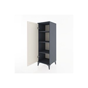 Hyperion Dolap 3 Raflı Tek Kapaklı 44x44x134 Antrasit-aytaşı