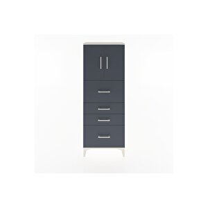 Arges Dolap 2 Raflı 4 Çekmeceli 2 Kapaklı 60x30x163 Aytaşı-antrasit