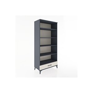 Hyperion Dolap 5 Raflı Tek Çekmeceli 88x44x195 Antrasit-aytaşı
