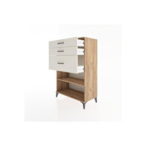 Hyperion Dolap Tek Raflı 3 Çekmeceli 88x44x134 Çam-aytaşı