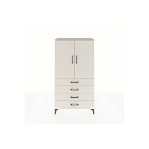 Arges Dolap 3 Raflı 4 Çekmeceli 2 Kapaklı 88x30x163 Aytaşı-aytaşı