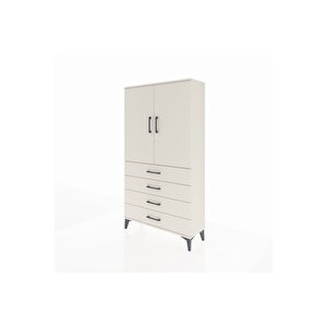 Arges Dolap 3 Raflı 4 Çekmeceli 2 Kapaklı 88x30x163 Aytaşı-aytaşı