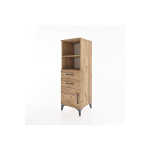 Hyperion Dolap 2 Raflı 2 Çekmeceli Tek Kapaklı 44x44x134 Çam-çam