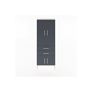Arges Dolap 3 Raflı 2 Çekmeceli 4 Kapaklı 60x30x163 Aytaşı-antrasit