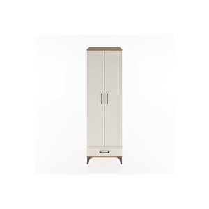 Hyperion Dolap 5 Raflı Tek Çekmeceli Tek Askılı 60x44x195 Çam-aytaşı