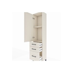 Arges Dolap 2 Raflı 3 Çekmeceli Tek Kapaklı 44x30x182 Aytaşı-aytaşı