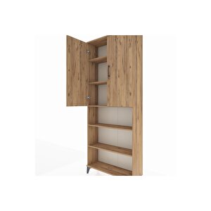 Arges Dolap 5 Raflı 2 Kapaklı 88x30x221 Çam-çam
