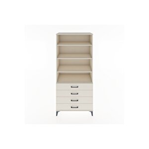 Hyperion Dolap 4 Raflı 4 Çekmeceli 88x44x195 Aytaşı-aytaşı