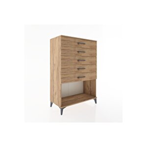 Hyperion Dolap 5 Çekmeceli 88x44x134 Çam-çam
