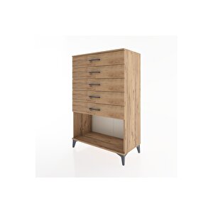 Hyperion Dolap 5 Çekmeceli 88x44x134 Çam-çam