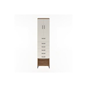 Hyperion Dolap 2 Raflı 6 Çekmeceli 2 Kapaklı 60x44x243 Çam-aytaşı