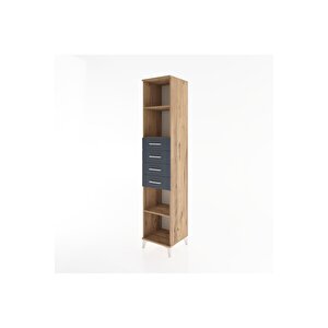 Hyperion Dolap 3 Raflı 4 Çekmeceli 44x44x221 Çam-antrasit