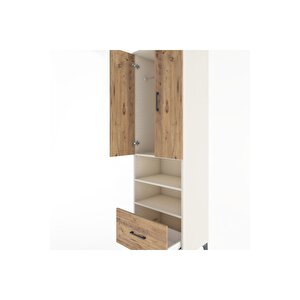 Hyperion Dolap 3 Raflı Tek Çekmeceli Tek Askılı 60x44x195 Aytaşı-çam