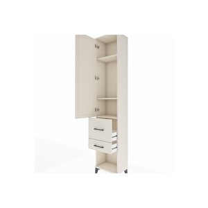 Arges Dolap 3 Raflı 2 Çekmeceli Tek Kapaklı 44x30x221 Aytaşı-aytaşı