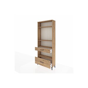 Arges Dolap 4 Raflı 2 Çekmeceli 88x30x221 Çam-çam