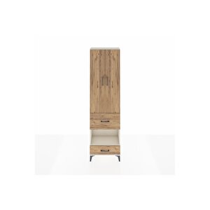 Arges Dolap 3 Raflı 2 Çekmeceli Tek Askılı 60x30x221 Aytaşı-çam