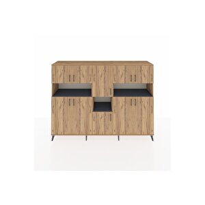 Hyperion Dolap 14 Raflı 10 Kapaklı 220x44x163 Çam-çam/antrasit