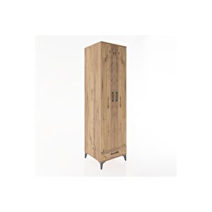 Hyperion Dolap 3 Raflı Tek Çekmeceli Tek Askılı 60x44x195 Çam-çam