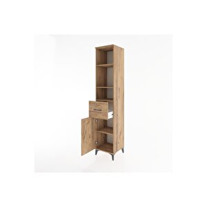 Hyperion Dolap 4 Raflı Tek Çekmeceli Tek Kapaklı 44x44x221 Çam-çam