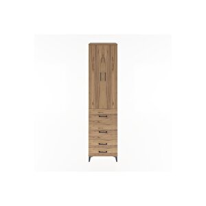 Hyperion Dolap 4 Raflı 4 Çekmeceli 2 Kapaklı 60x44x243 Çam-çam