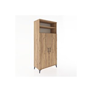Hyperion Dolap 5 Raflı 2 Kapaklı 88x44x195 Çam-çam