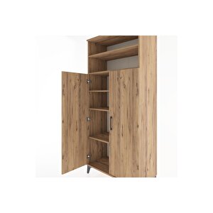 Hyperion Dolap 5 Raflı 2 Kapaklı 88x44x195 Çam-çam