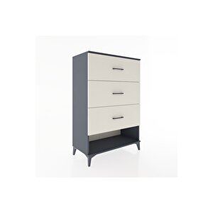 Hyperion Dolap 3 Çekmeceli 88x44x134 Antrasit-aytaşı