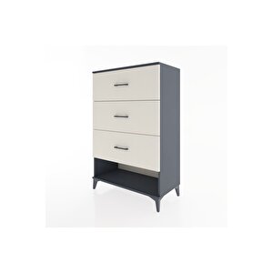 Hyperion Dolap 3 Çekmeceli 88x44x134 Antrasit-aytaşı