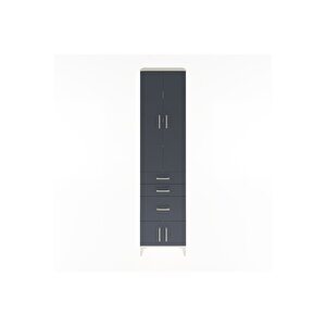 Hyperion Dolap 4 Raflı 3 Çekmeceli 4 Kapaklı 60x44x243 Aytaşı-antrasit