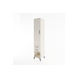 Hyperion Dolap 4 Raflı 2 Çekmeceli Tek Kapaklı 44x44x221 Aytaşı-aytaşı