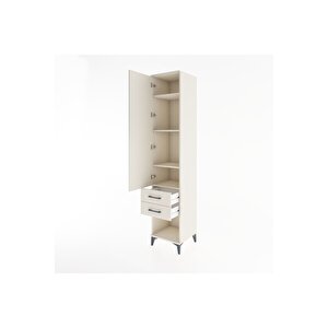 Hyperion Dolap 4 Raflı 2 Çekmeceli Tek Kapaklı 44x44x221 Aytaşı-aytaşı