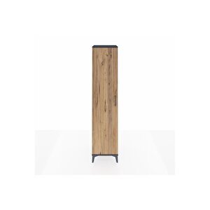 Hyperion Dolap 3 Raflı Tek Kapaklı Tek Askılı 44x44x195 Antrasit-çam