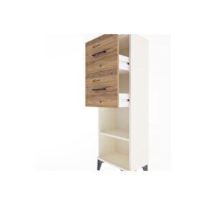 Arges Dolap Tek Raflı 2 Çekmeceli 44x30x134 Aytaşı-çam