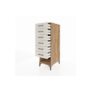 Kronos Dolap 6 Çekmeceli 44x59x134 Çam-aytaşı