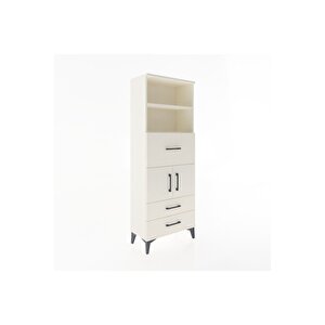 Arges Dolap 3 Raflı 3 Çekmeceli 2 Kapaklı 60x30x163 Aytaşı-aytaşı