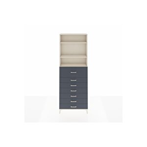 Arges Dolap 3 Raflı 7 Çekmeceli 88x30x243 Aytaşı-antrasit