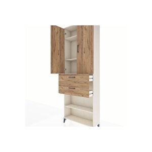 Arges Dolap 4 Raflı 2 Çekmeceli 2 Kapaklı 88x30x243 Aytaşı-çam