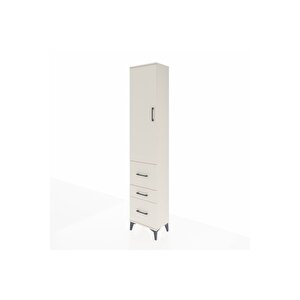 Arges Dolap 3 Raflı 3 Çekmeceli Tek Kapaklı 44x30x221 Aytaşı-aytaşı